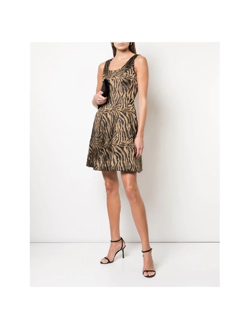 Prabal Gurung Tiger-Print Sleeveless DRESS